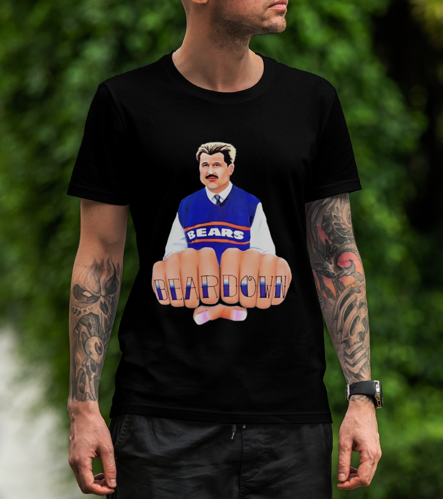 Chicago Bears Mike Ditka Bear Down Fists T-Shirt