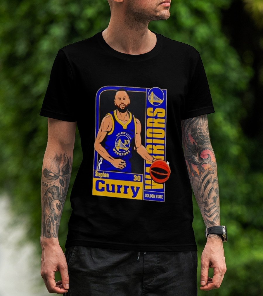 Golden State Warriors Stephen Curry 30 NBA Basketball Card 2026 T-Shirt