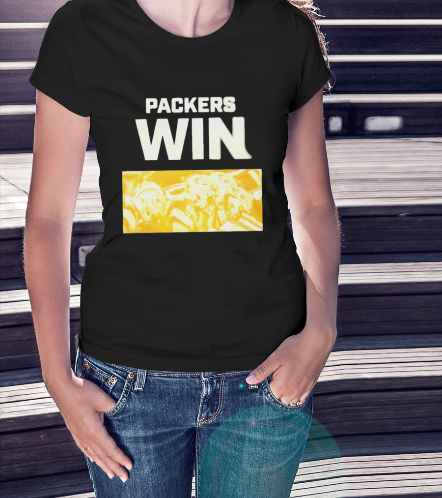 Packers Win Football Helmets Celebration T-Shirt