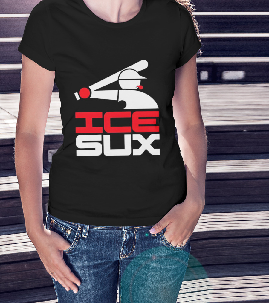 Ice Sux Baseball Player Sports Humor T-Shirt