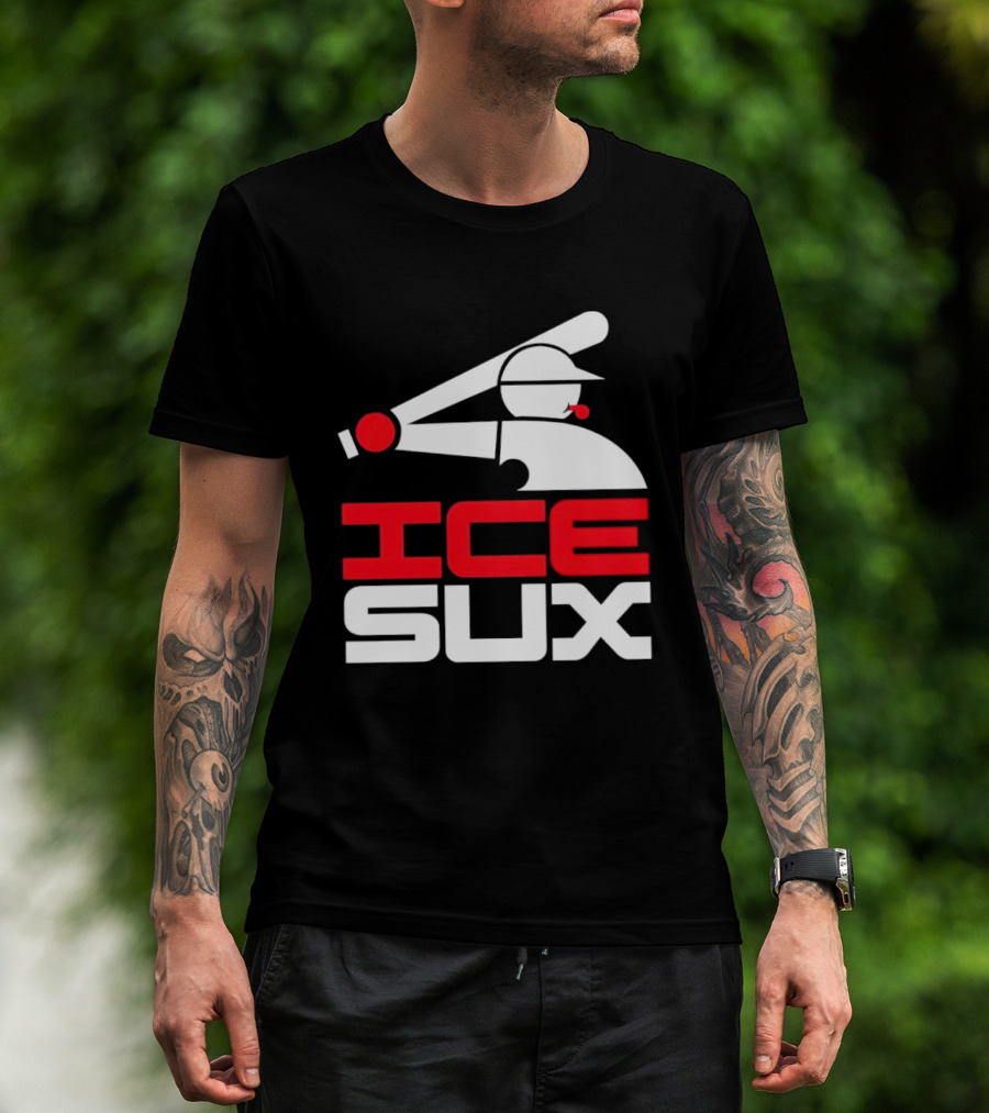 Ice Sux Baseball Player Sports Humor T-Shirt