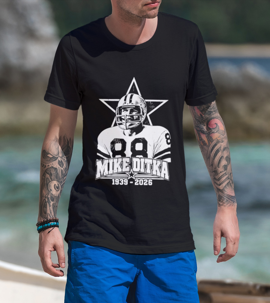 Dallas Cowboys Mike Ditka 1939 2026 Football Legend Star T-Shirt