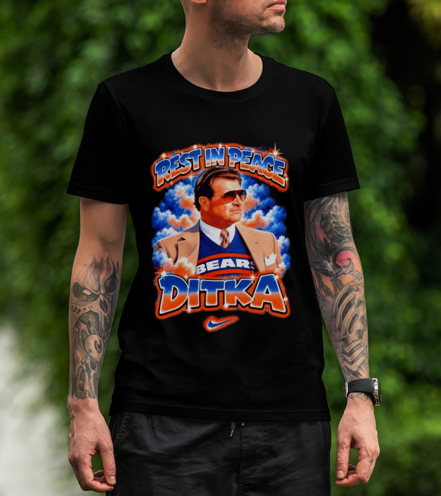 Rest In Peace Ditka Bears Legend With Nike T-Shirt