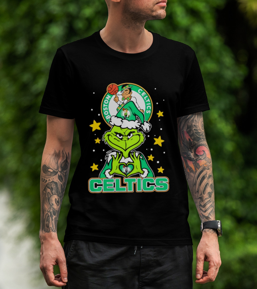 Boston Celtics Christmas The Grinch T-Shirt
