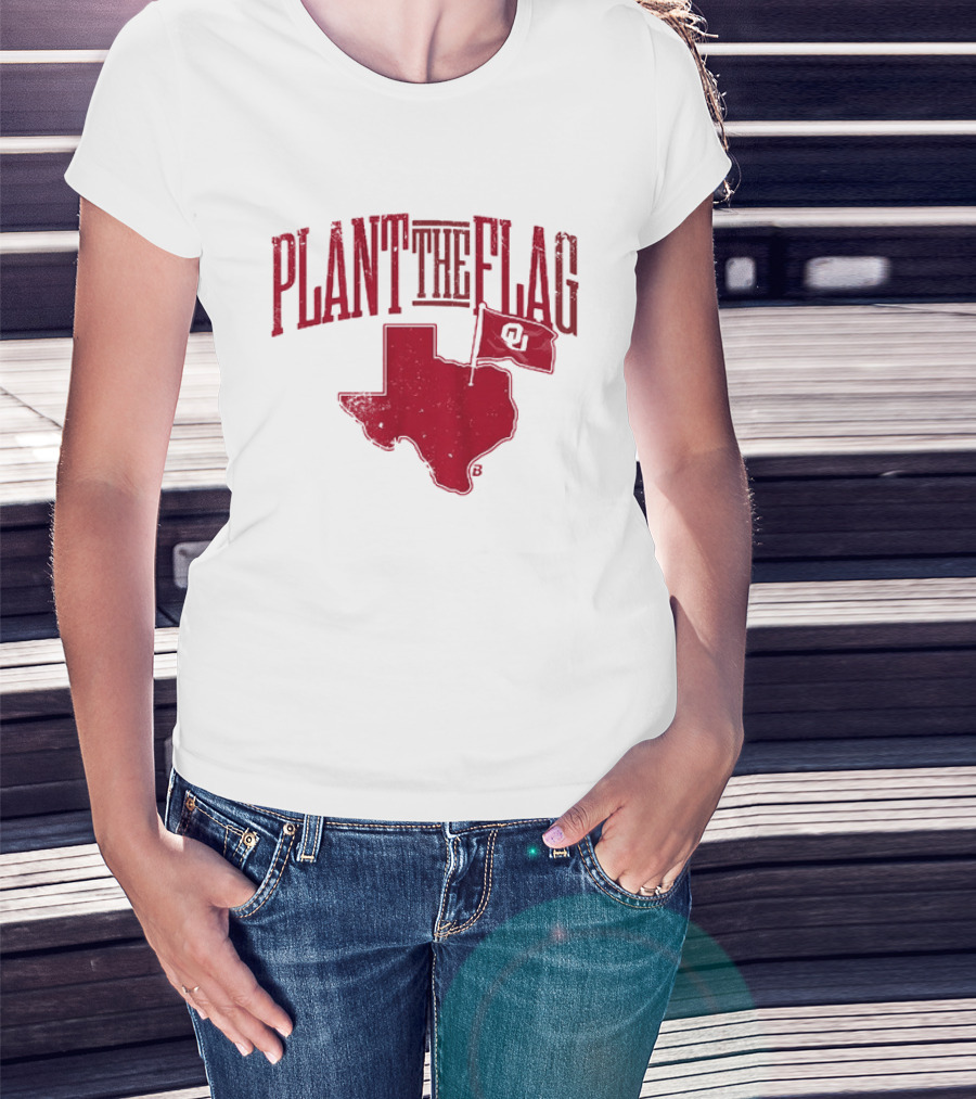 Oklahoma Sooners Football Plant The Flag OU Texas Rivalry T-Shirt