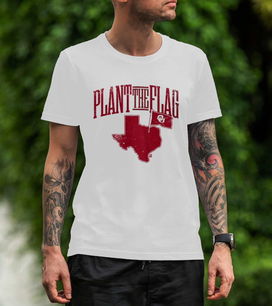 Oklahoma Sooners Football Plant The Flag OU Texas Rivalry T-Shirt