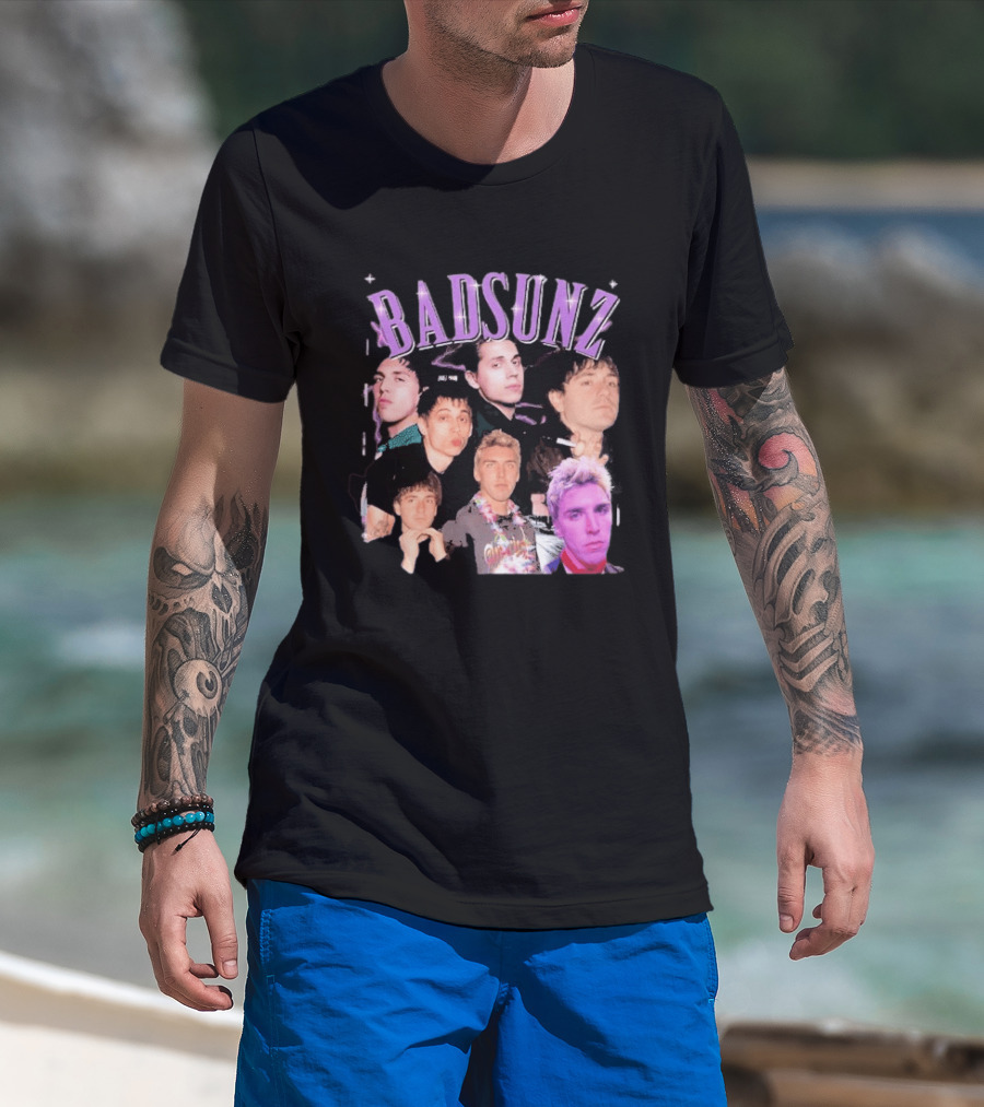 BAD SUNS BAD SUNZ Music Band Collage T-Shirt