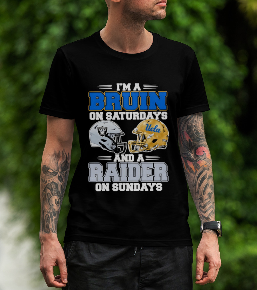 UCLA Bruin Saturdays Raider Sundays Football Fan Gear T-Shirt