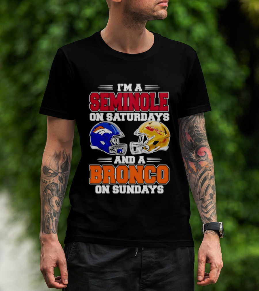 Seminole Saturdays Bronco Sundays Football Fan Gear T-Shirt