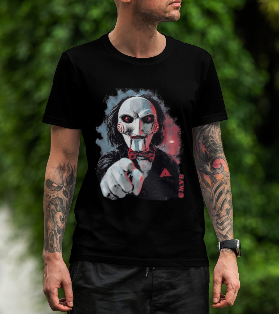 Saw Horror Film Jigsaw Puppet Halloween Costume T-Shirt