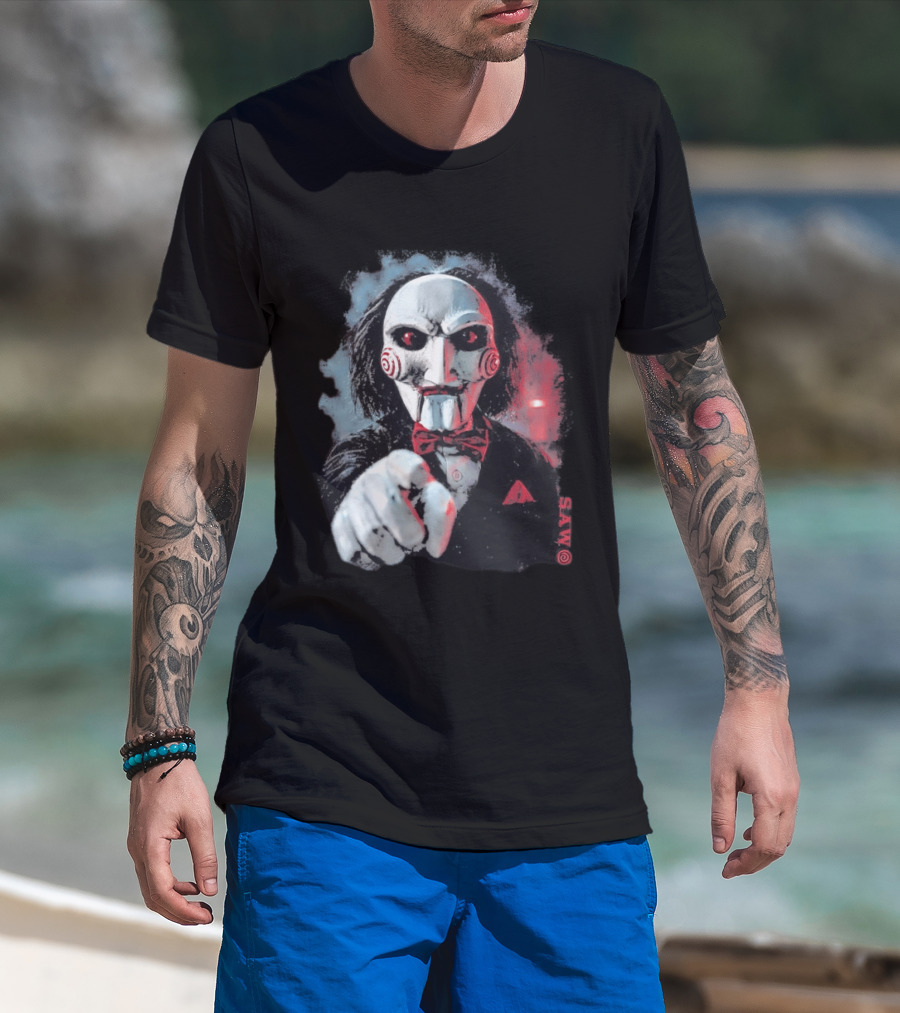 Saw Horror Film Jigsaw Puppet Halloween Costume T-Shirt