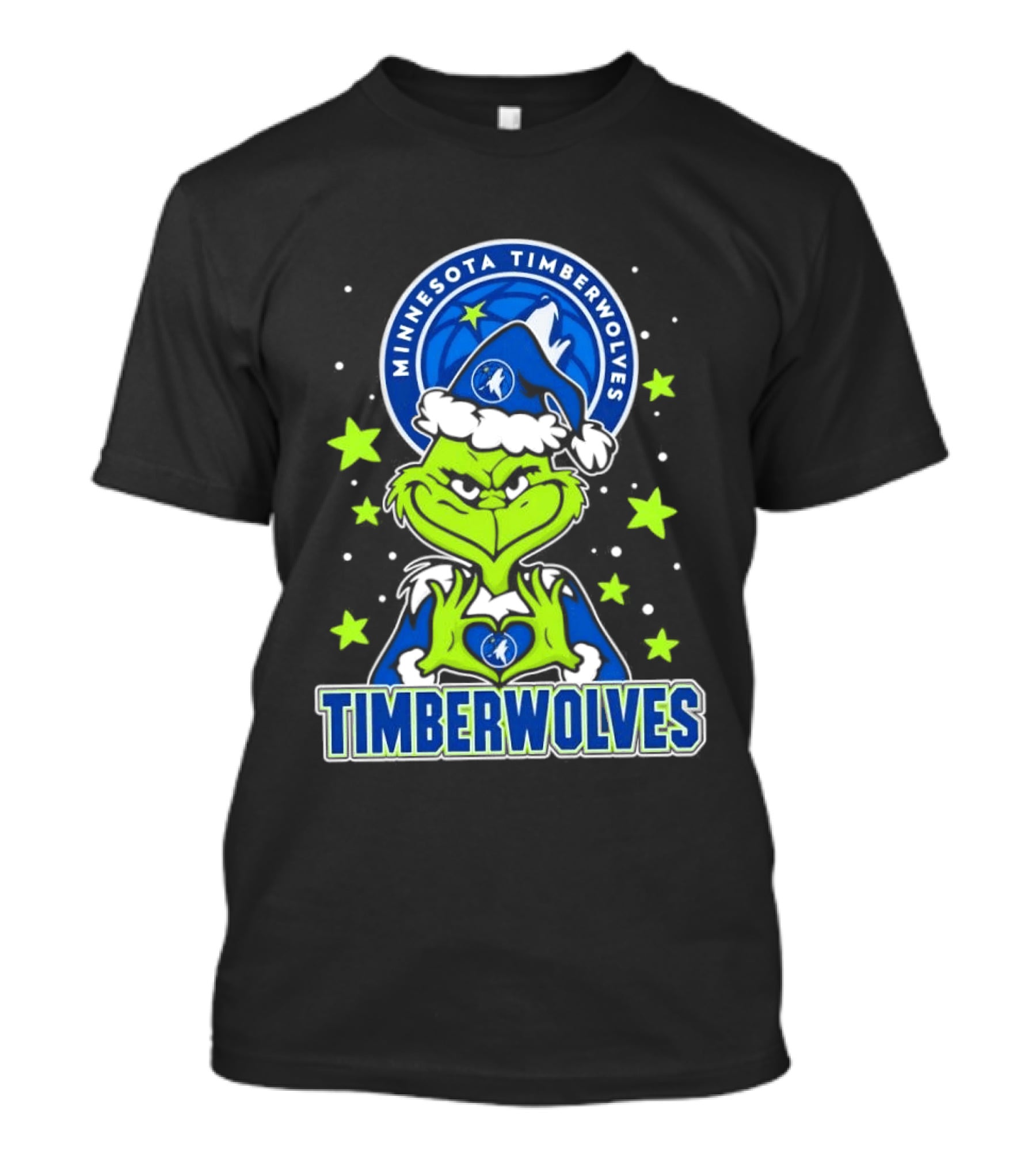 Minnesota Timberwolves Grinch Christmas Holiday T-Shirt