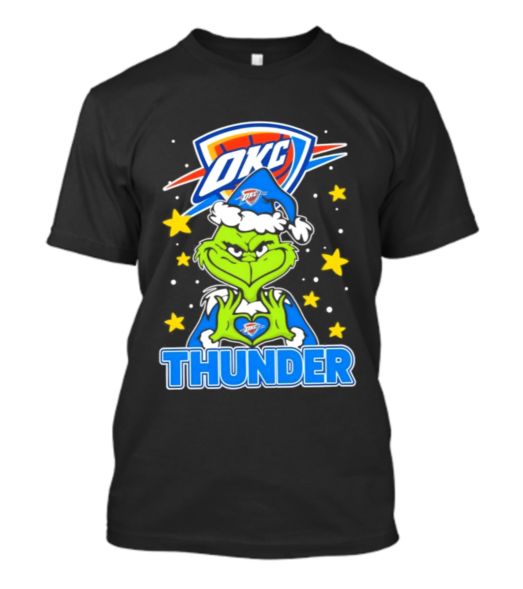 OKC Thunder NBA Christmas Grinch T-Shirt