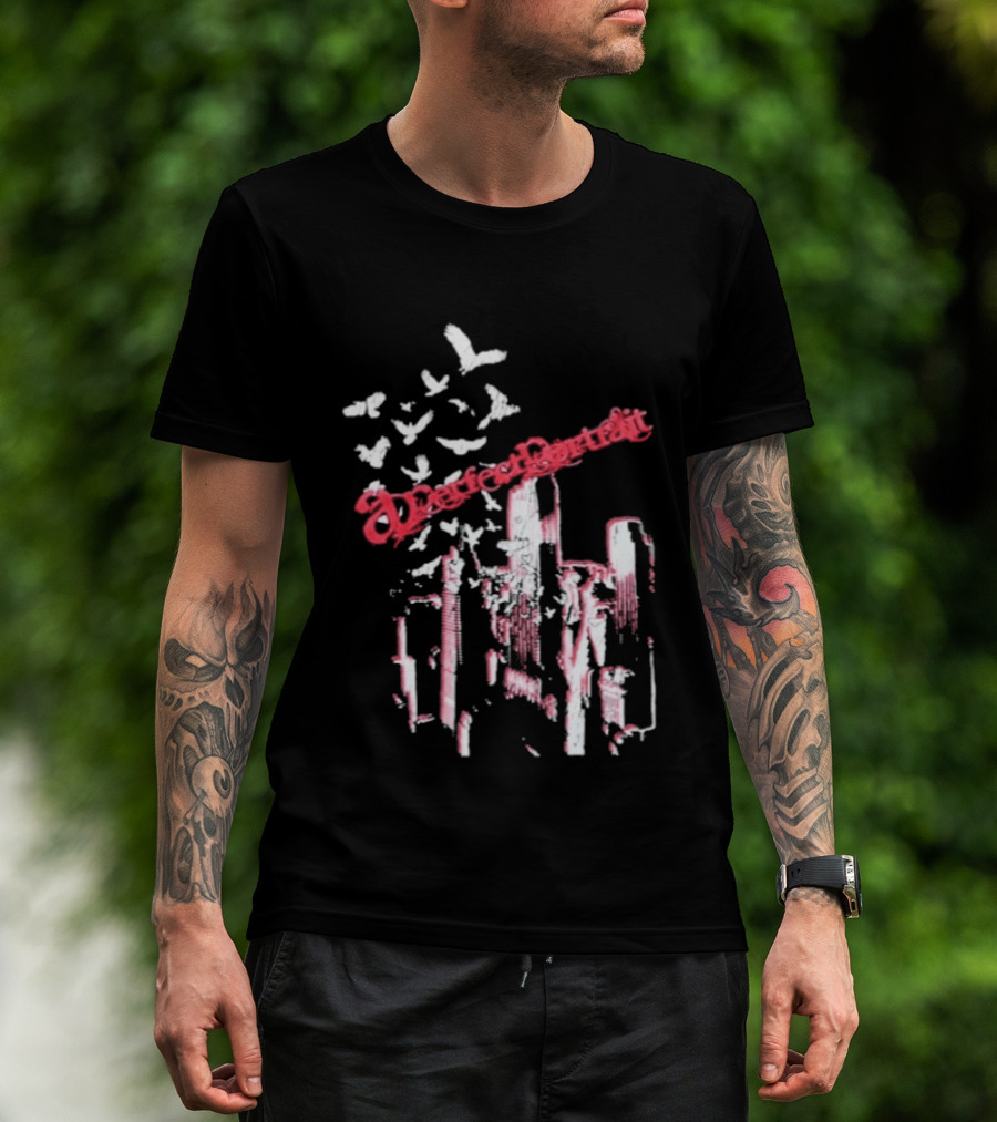 A Perfect Cityside Urban Skyline And Birds T-Shirt