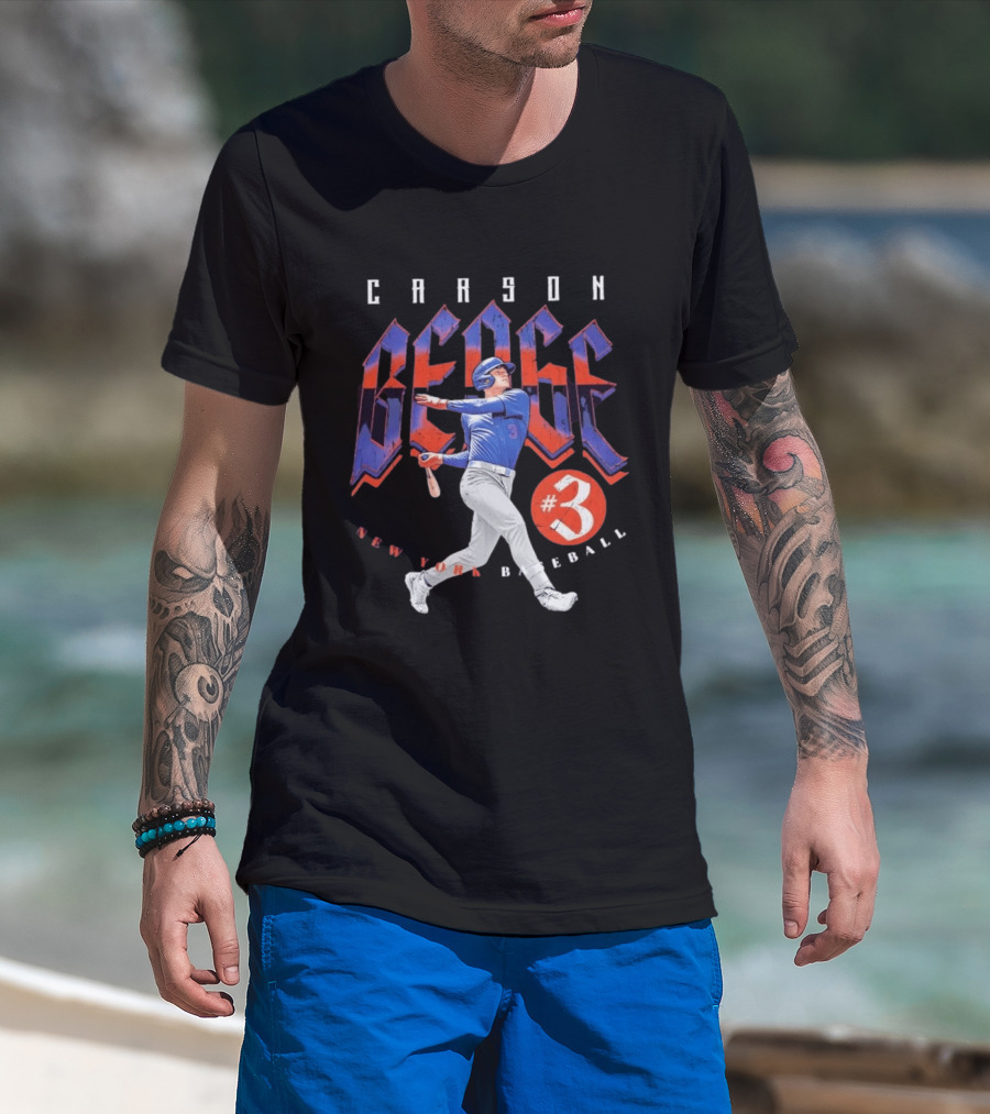 Carson Benge #3 New York Baseball T-Shirt