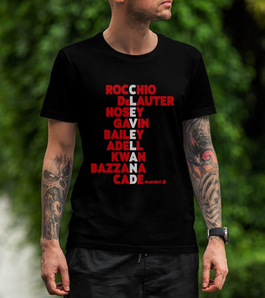 Cleveland Baseball Names Rocchio DeLauter Hosey Gavin Bailey Adell Kwan Bazzana Cade 2026 T-Shirt