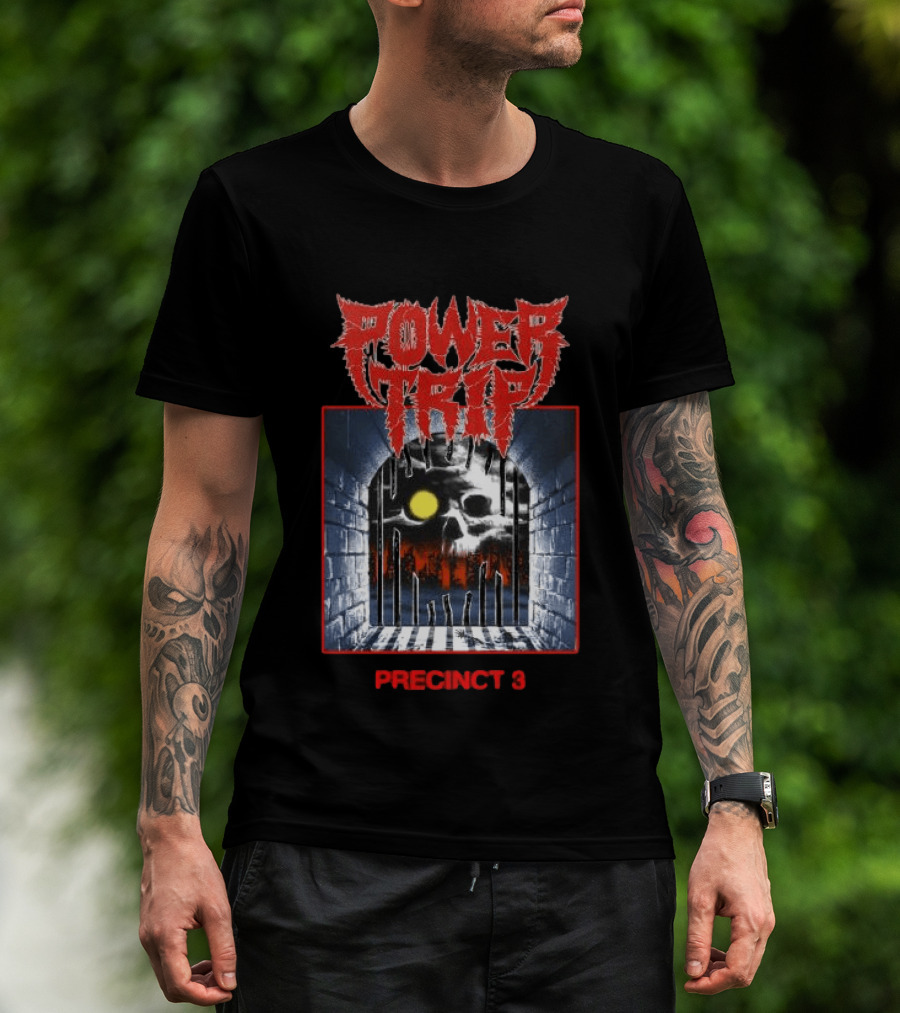 Power Trip Precinct 3 Skull Moon Cave T-Shirt