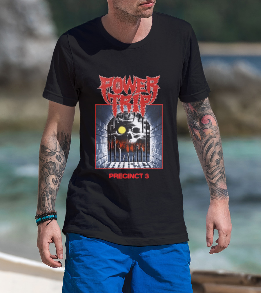 Power Trip Precinct 3 Skull Moon Cave T-Shirt