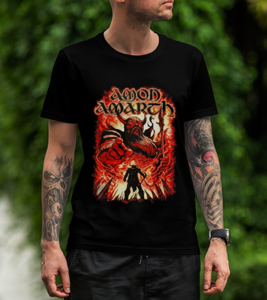 Amon Amarth Oden Wants You Red Zone Viking Warrior T-Shirt