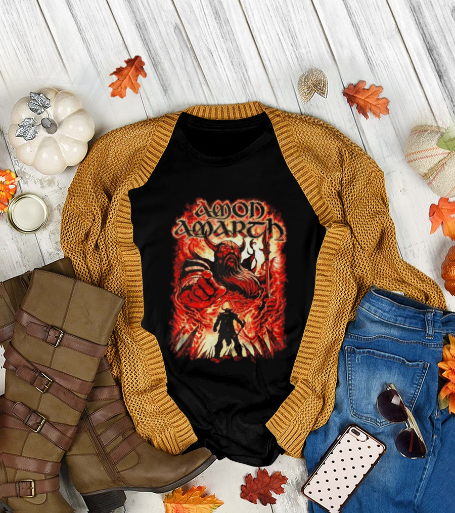 Amon Amarth Oden Wants You Red Zone Viking Warrior T-Shirt