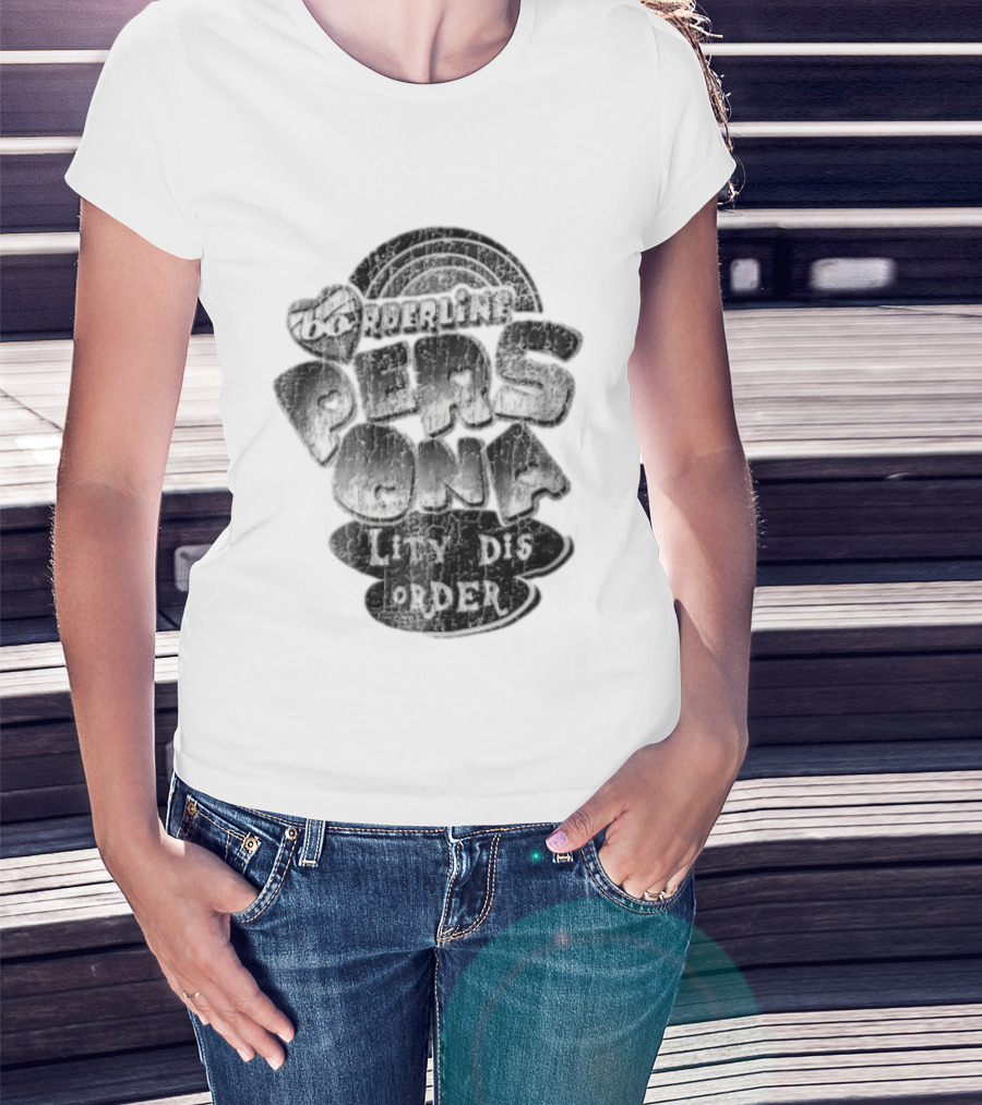 Borderline Personality Disorder Rainbow Heart Distressed T-Shirt