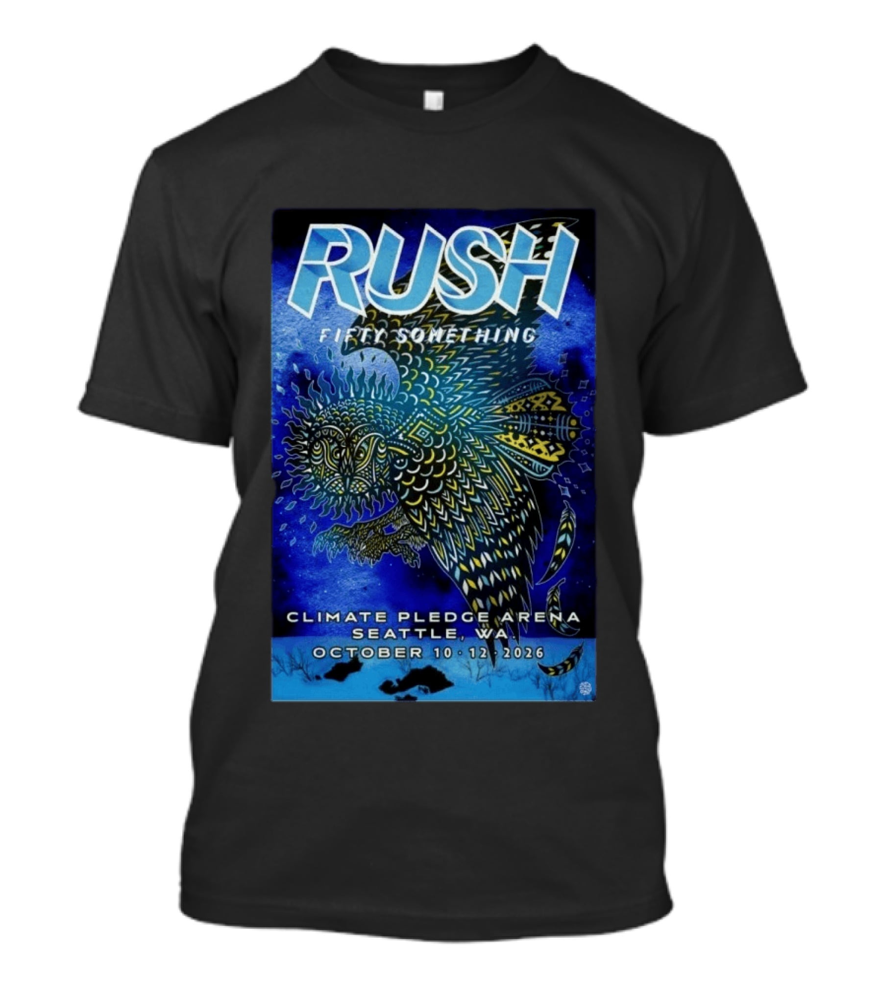 RUSH Fifty Something October 10 12 2026 Climate Pledge Arena Seattle WA T-Shirt