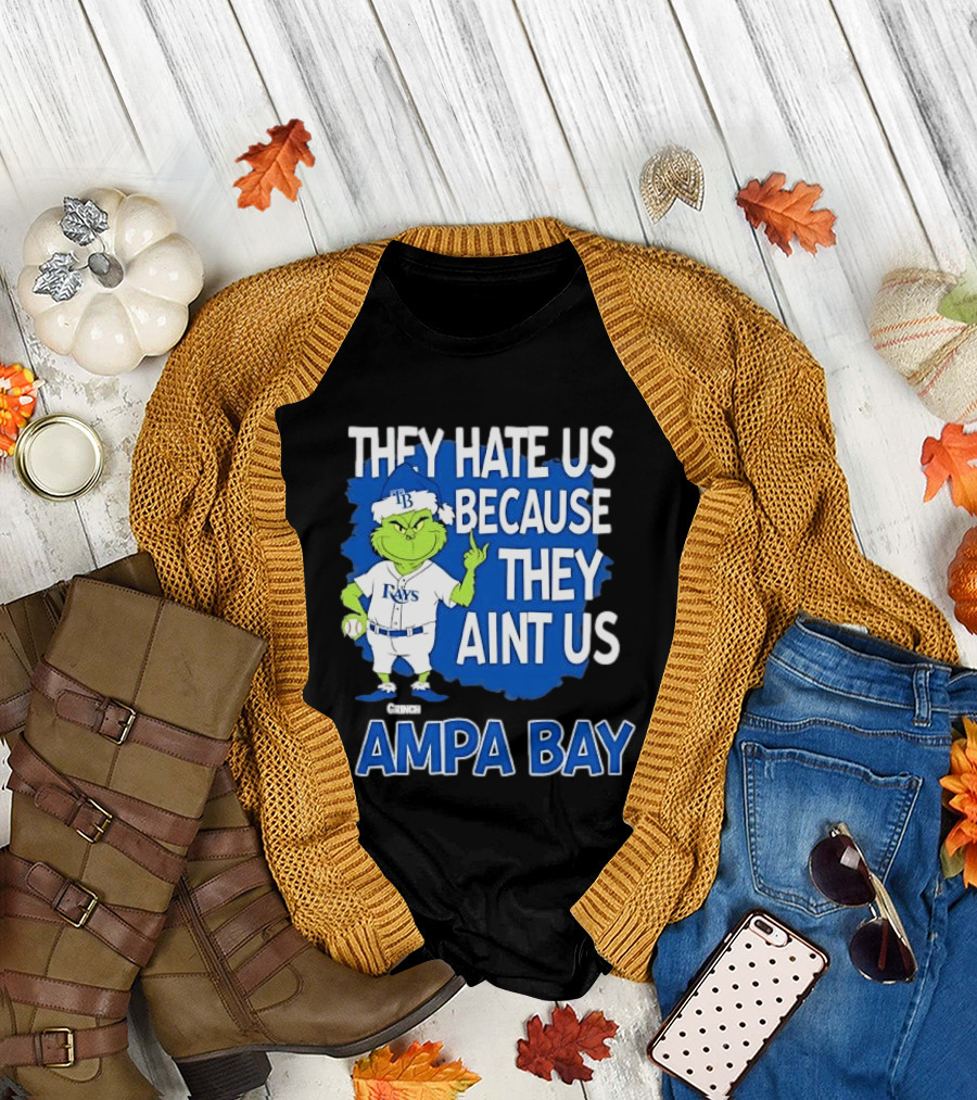 Tampa Bay Rays Grinch Christmas They Hate Us Because They Aint Us T-Shirt