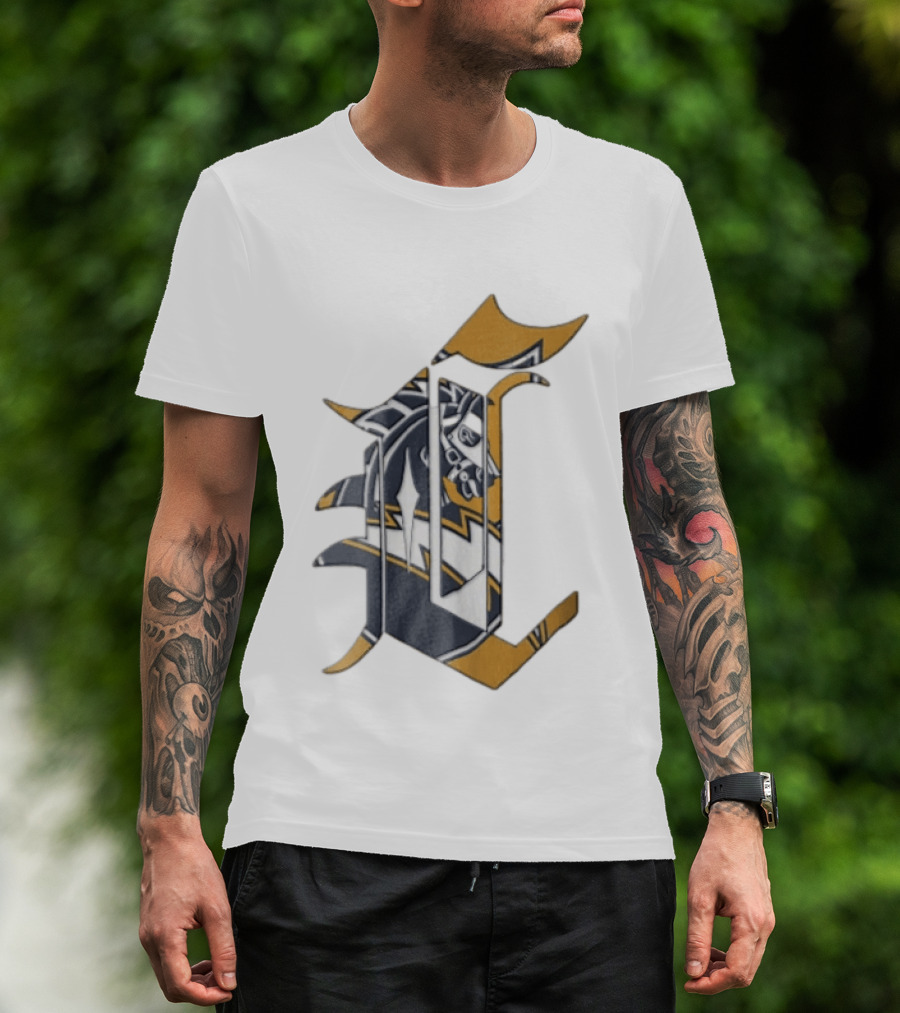 Los Angeles Chargers Old English Letter C Horse Head T-Shirt