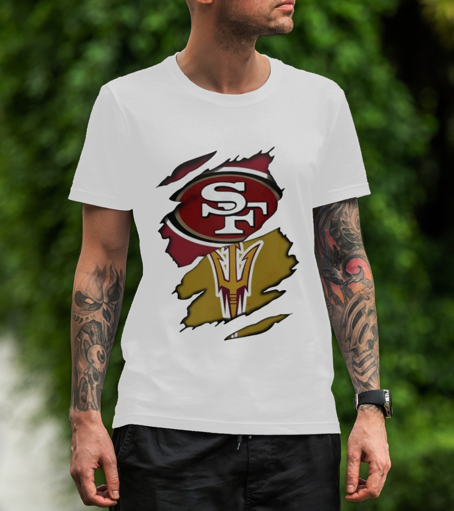 San Francisco 49ers Arizona State Sun Devils SF ASU Collaboration T-Shirt