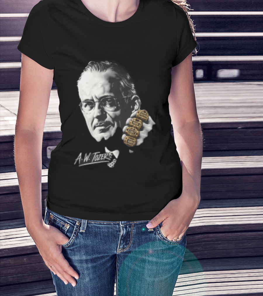 A W Tozer Glasses Three Championship Rings T-Shirt
