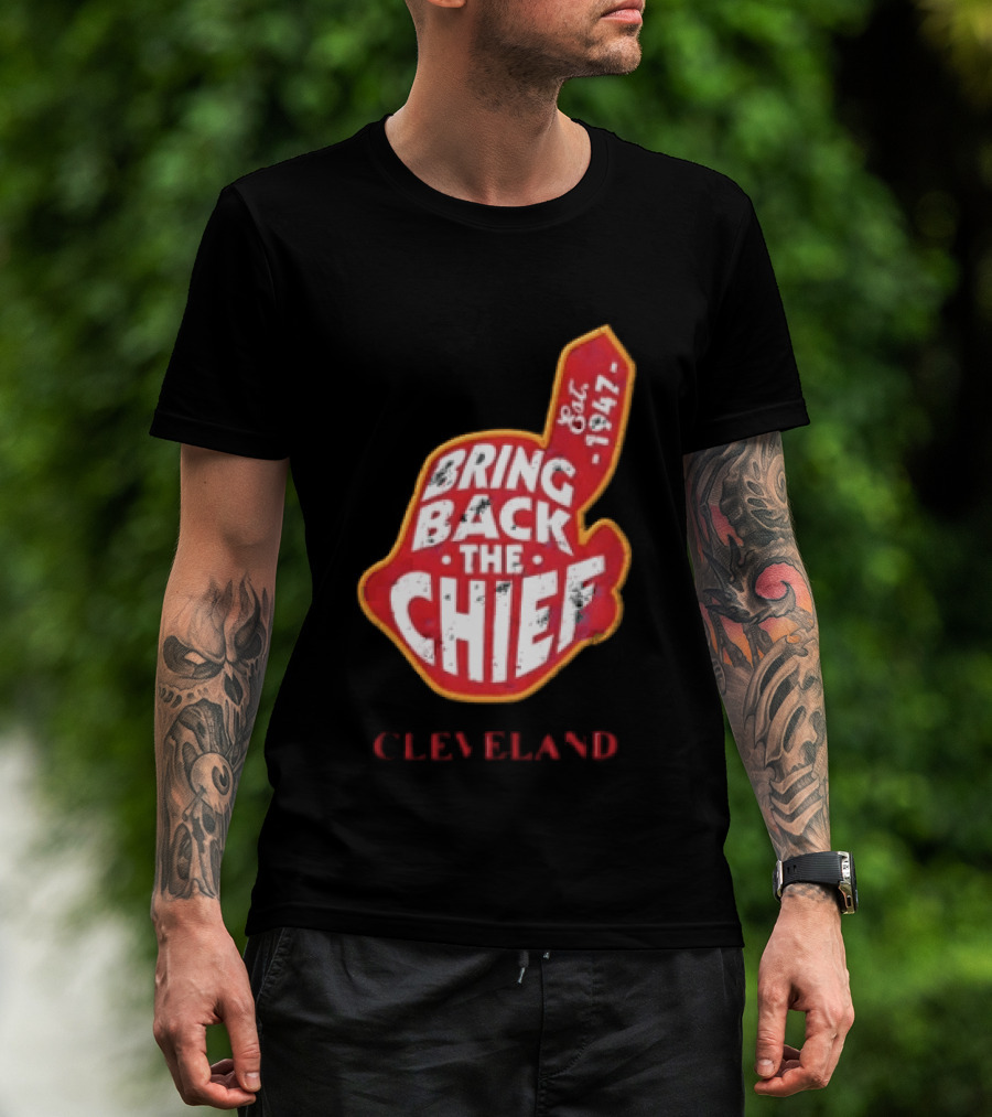 Bring Back The Chief Est. 1947 Foam Finger Red Yellow Cleveland T-Shirt
