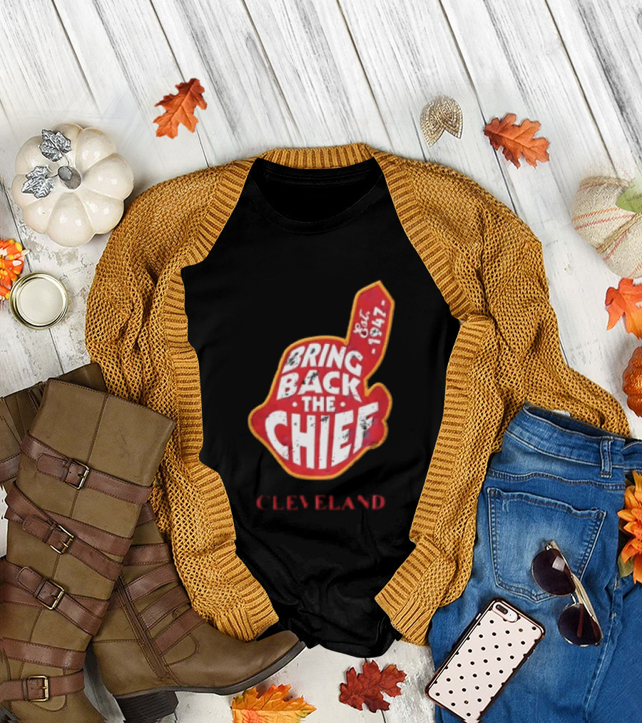 Bring Back The Chief Est. 1947 Foam Finger Red Yellow Cleveland T-Shirt