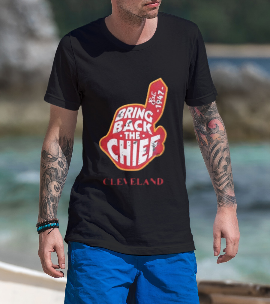 Bring Back The Chief Est. 1947 Foam Finger Red Yellow Cleveland T-Shirt