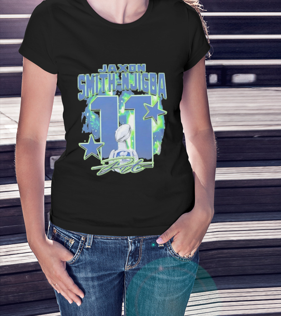 Jaxon Smith Njigba 11 Seattle Championship T-Shirt