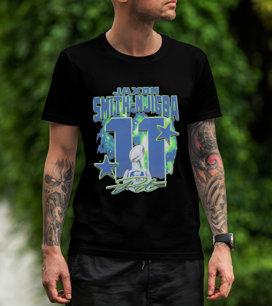 Jaxon Smith Njigba 11 Seattle Championship T-Shirt