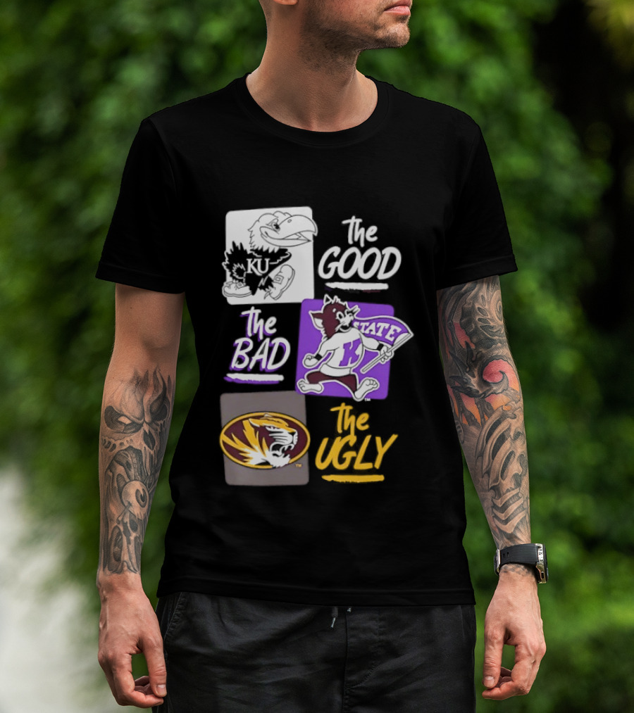 Kansas Jayhawks Wildcats Tigers The Good The Bad The Ugly T-Shirt