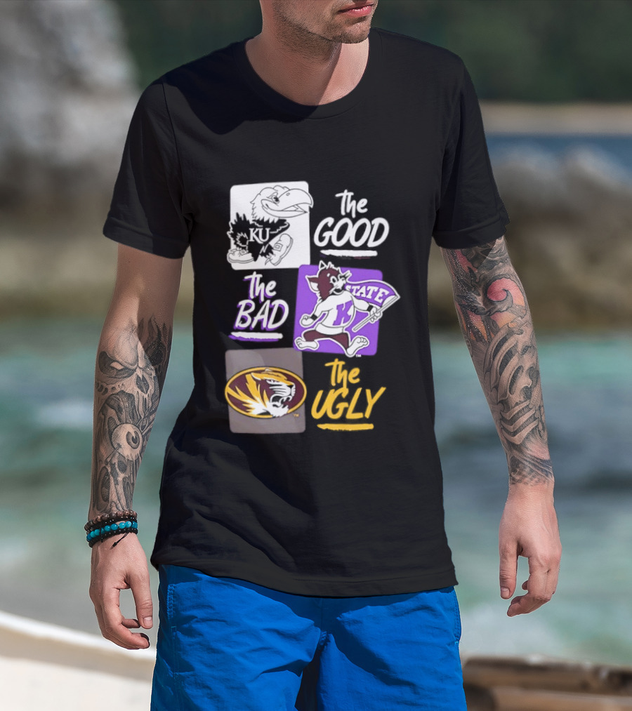Kansas Jayhawks Wildcats Tigers The Good The Bad The Ugly T-Shirt