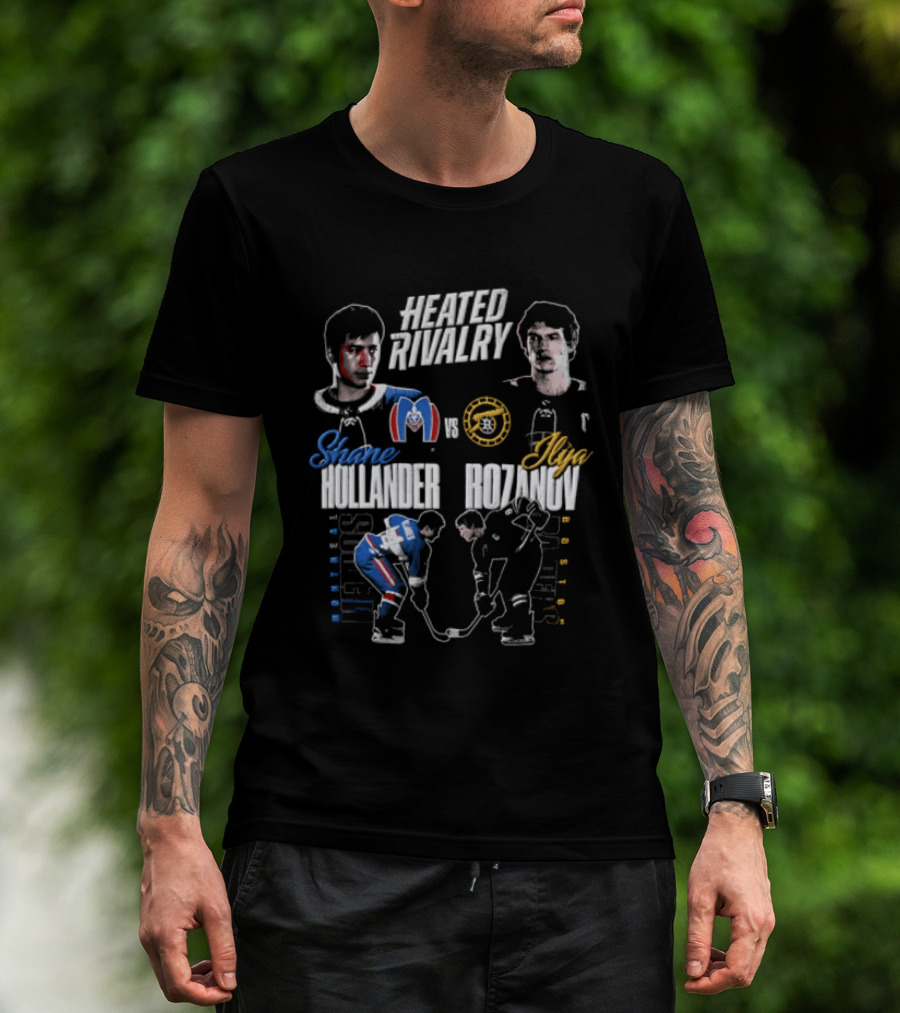 Heated Rivalry Shane Hollander Ilya Rozanov Montreal Metros Boston Raiders T-Shirt