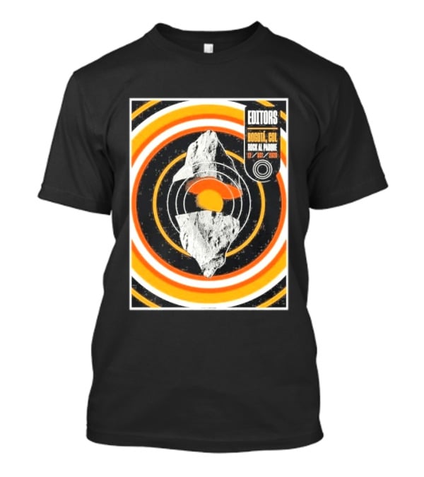 Editors Band Bogota Colombia Rock Al Parque October 12 2026 Concert Retro Circles And Mountain T-Shirt
