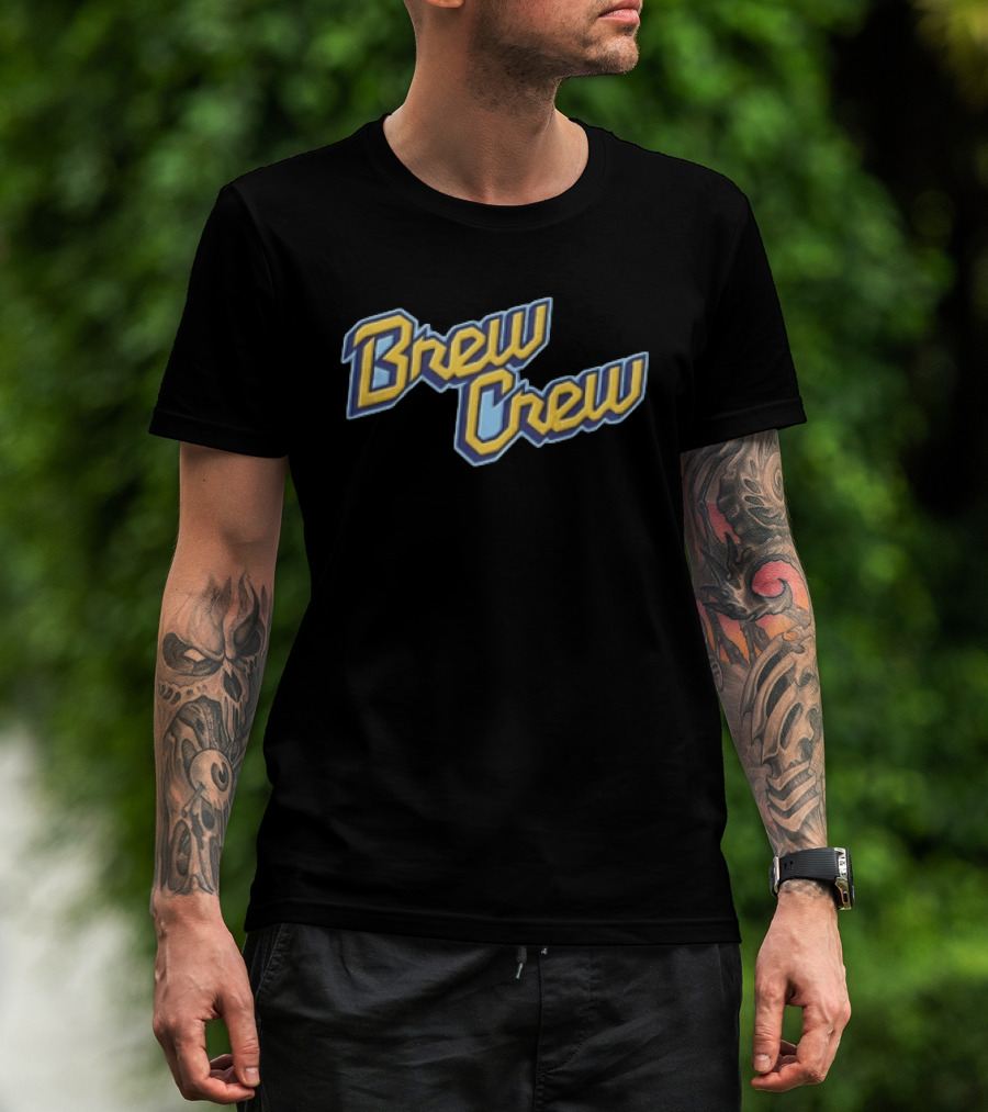 Milwaukee Brewers Brew Crew Yellow Blue T-Shirt