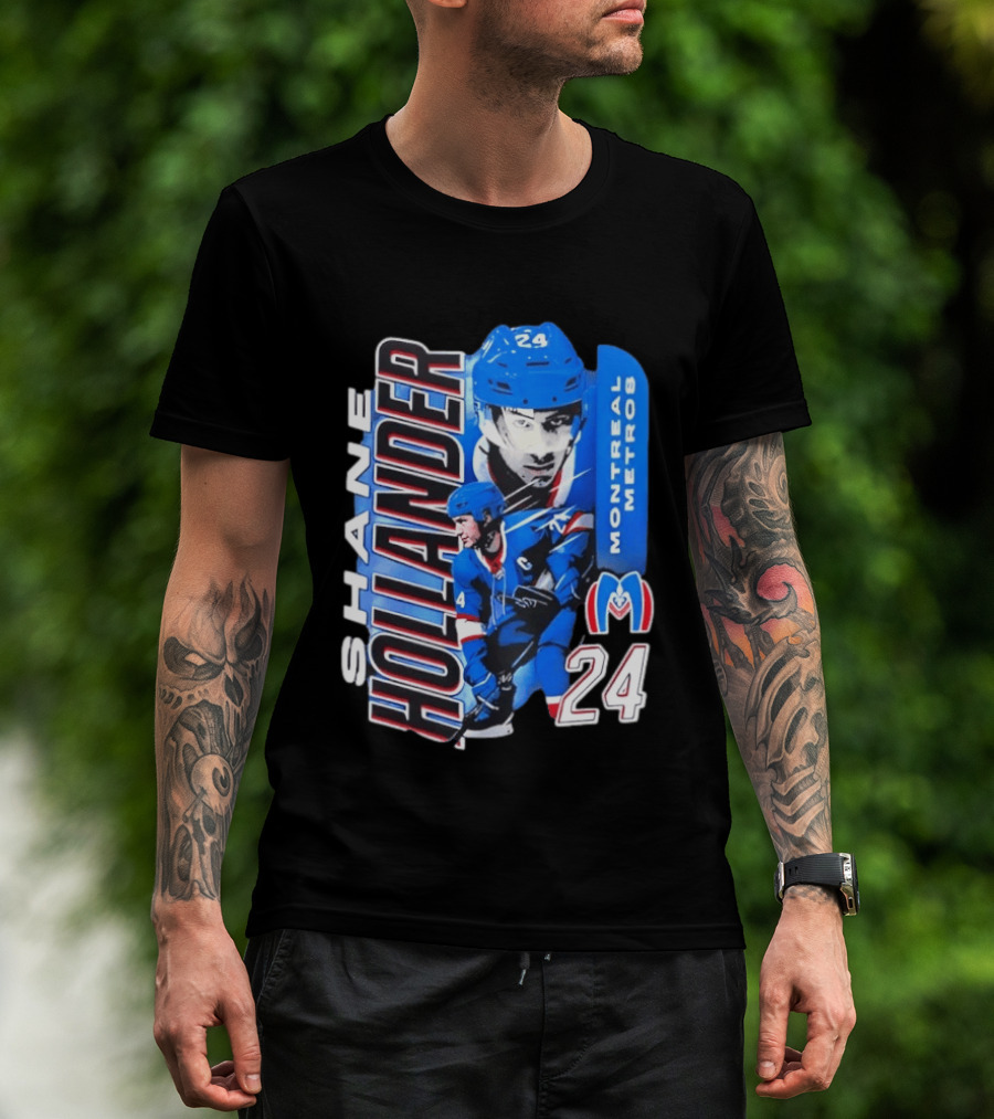 Shane Hollander Montreal Metros 24 Hockey Player Sports T-Shirt