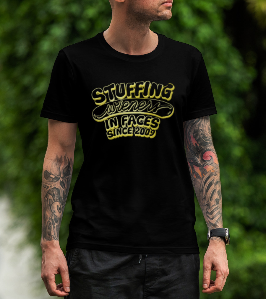 Stuffing Wieners In Faces Since 2009 Hot Dog T-Shirt