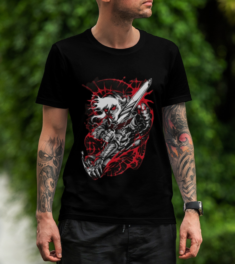 The Legend Of Zelda Link Swallowed By Darkness Red And Black T-Shirt