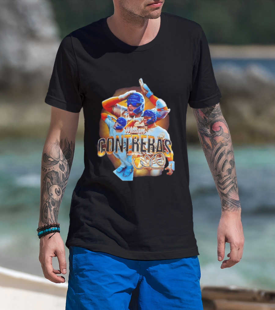William Contreras Milwaukee Brewers Player Collage 2026 T-Shirt