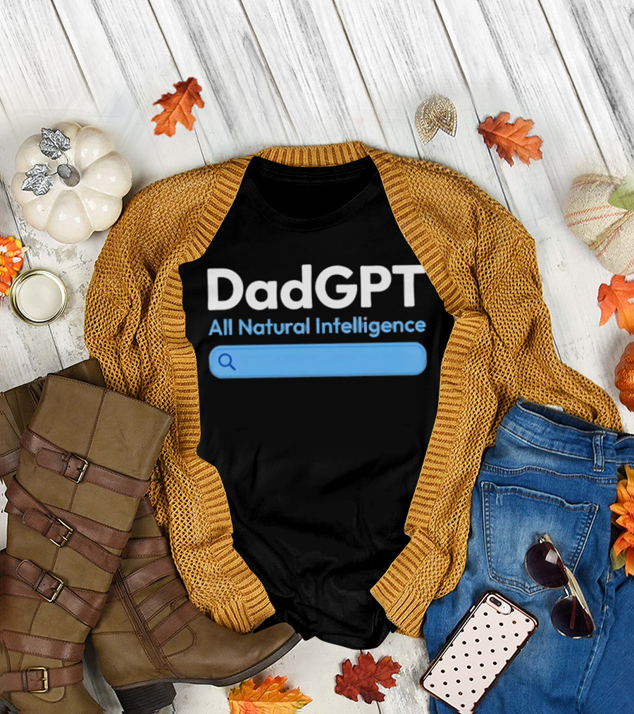 DadGPT All Natural Intelligence AI Technology Search Bar T-Shirt