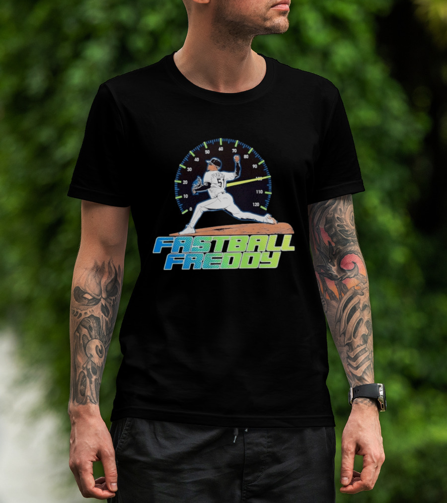 Fastball Freddy Peralta 51 Baseball Player Pitcher Speedometer T-Shirt