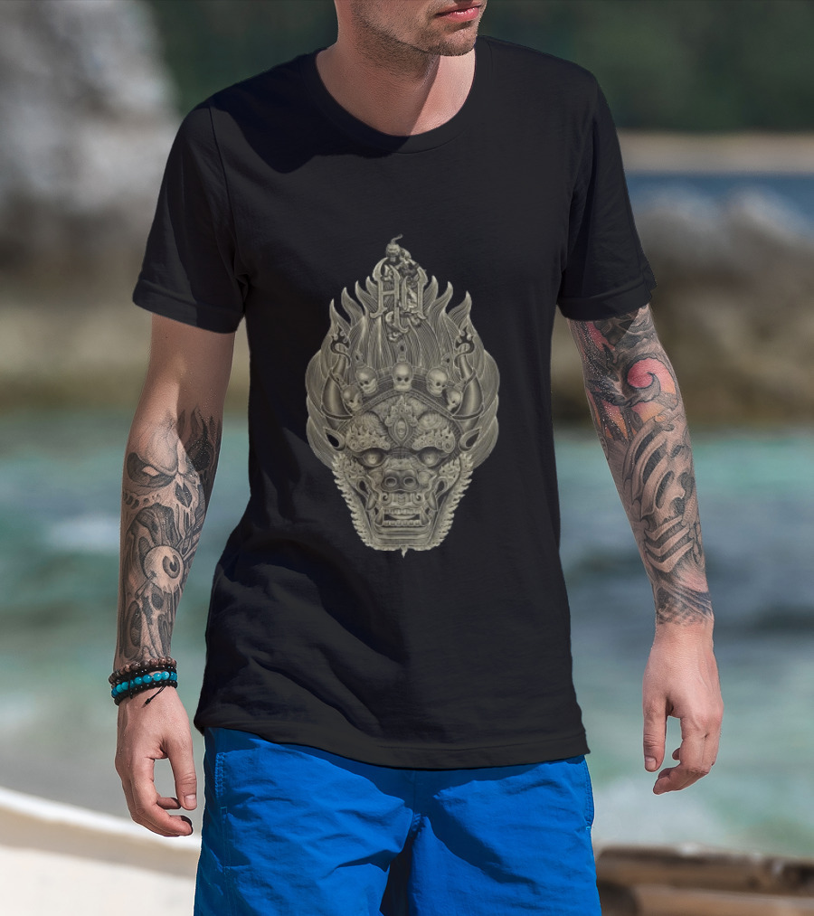 The Hu Store Halloween Mask Skull T-Shirt