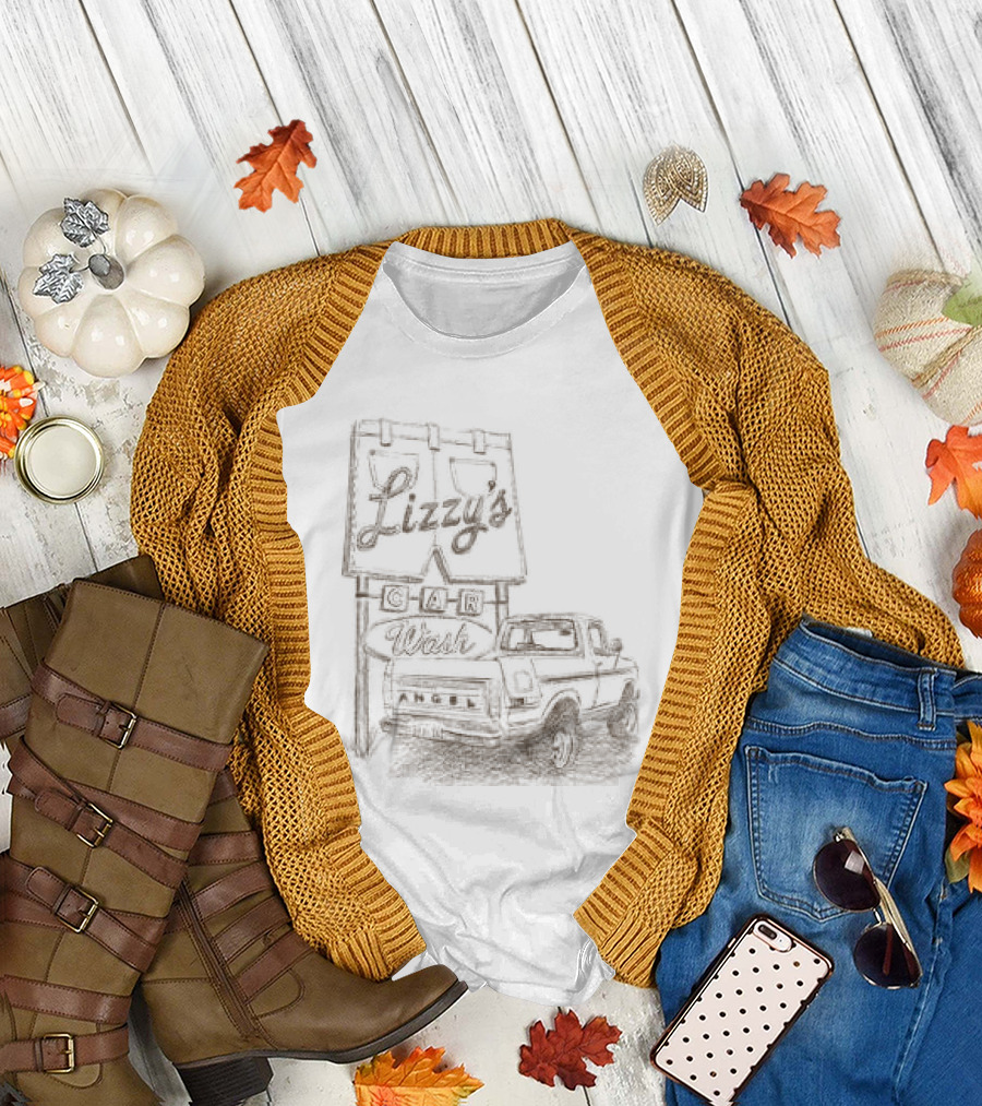 Lizzy Mcalpine Store Lizzy's Car Wash Service T-Shirt