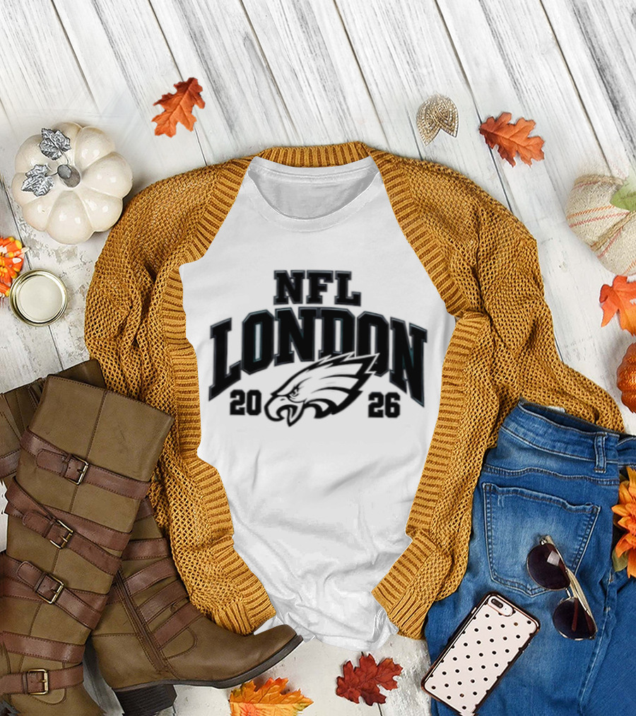 Philadelphia Eagles NFL London 2026 Football Event T-Shirt