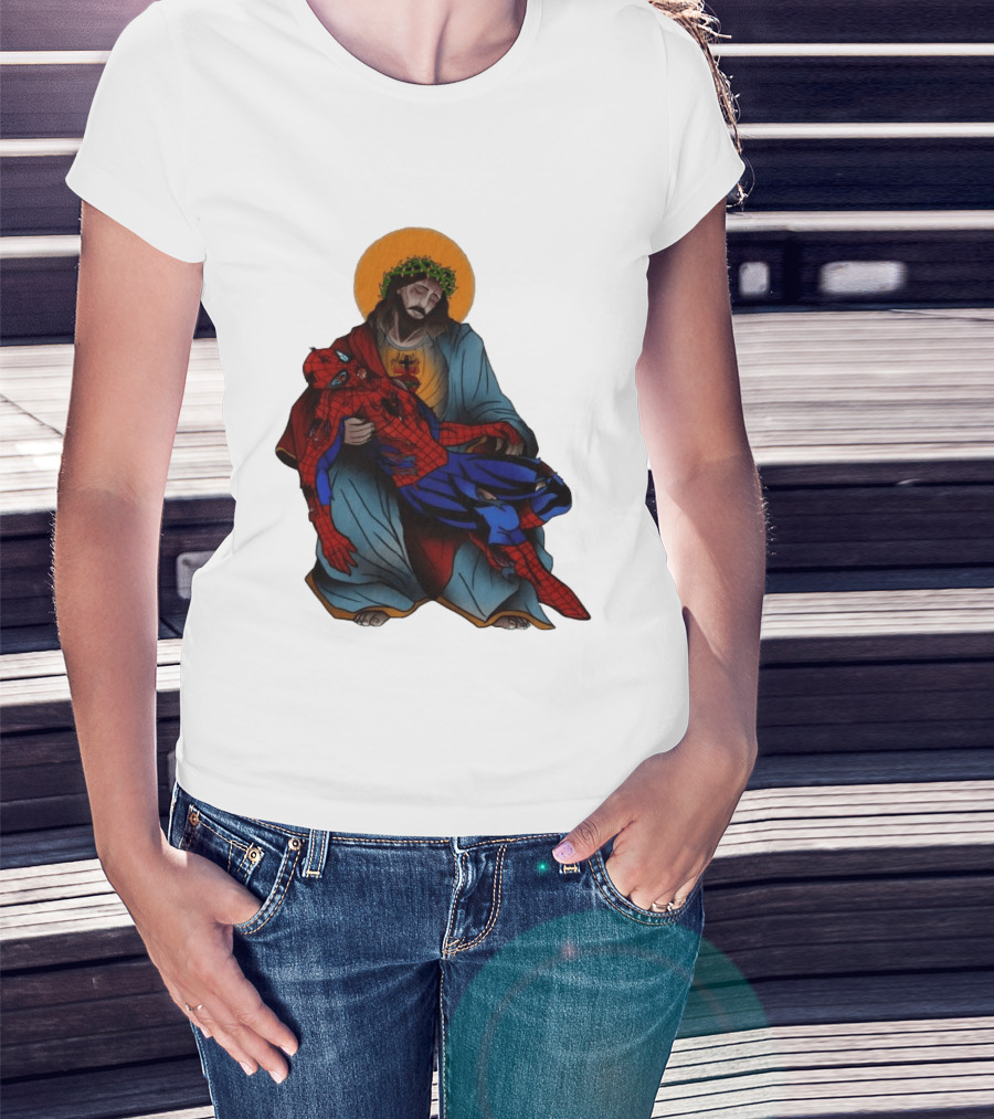 Spider Man Jesus Pieta Marvel T-Shirt